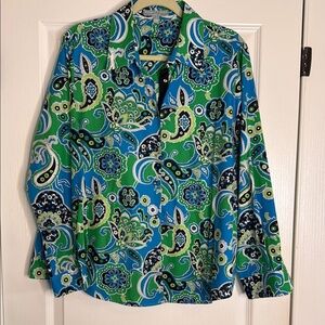 Vibrant Paisley Button-Up Shirt